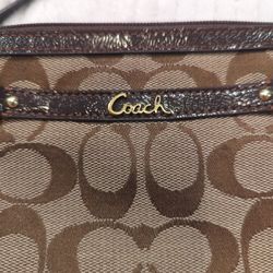 Coach Brown Wristlet 
