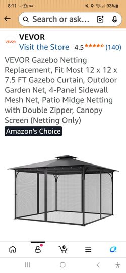 Netting for gazebo 12x12