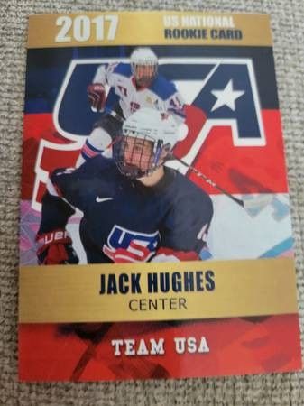 Jack Hughes 2017 Team USA US National Gold Platinum Rookie Card