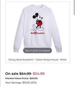 Mickey Mouse White Sweatshirt