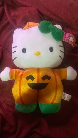Halloween hello kitty pumpkin plush