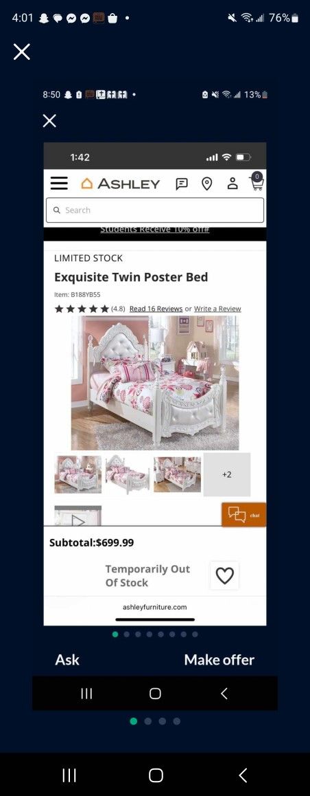 Twin Size Bed