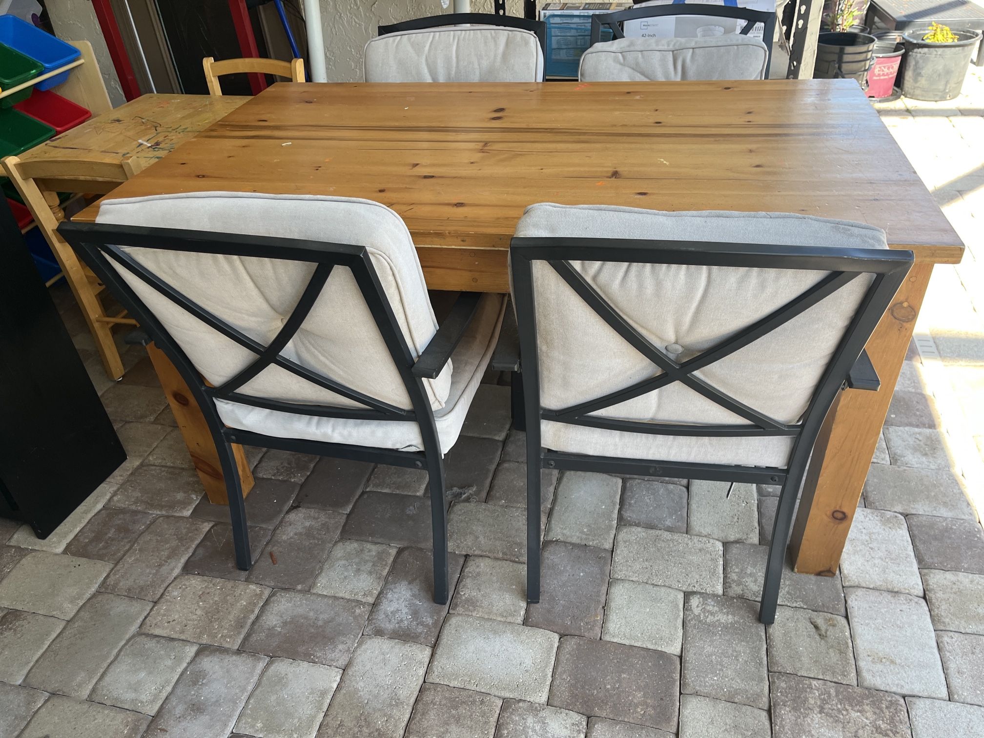 πͺ Dinette Set Real Wood Country Family Table πͺ