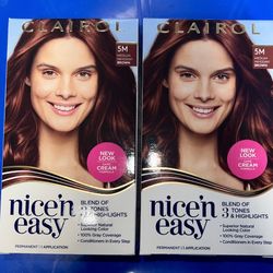 Clairol Nice'n Easy Permanent Hair Color #5M Medium Mahogany Brown 2 Qty