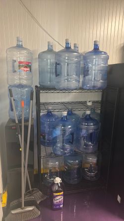 Free 5 gallon water bottles.
