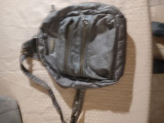 Grey Backpack Purse