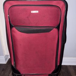 Nice red suitcase semi barely used $40 clean!