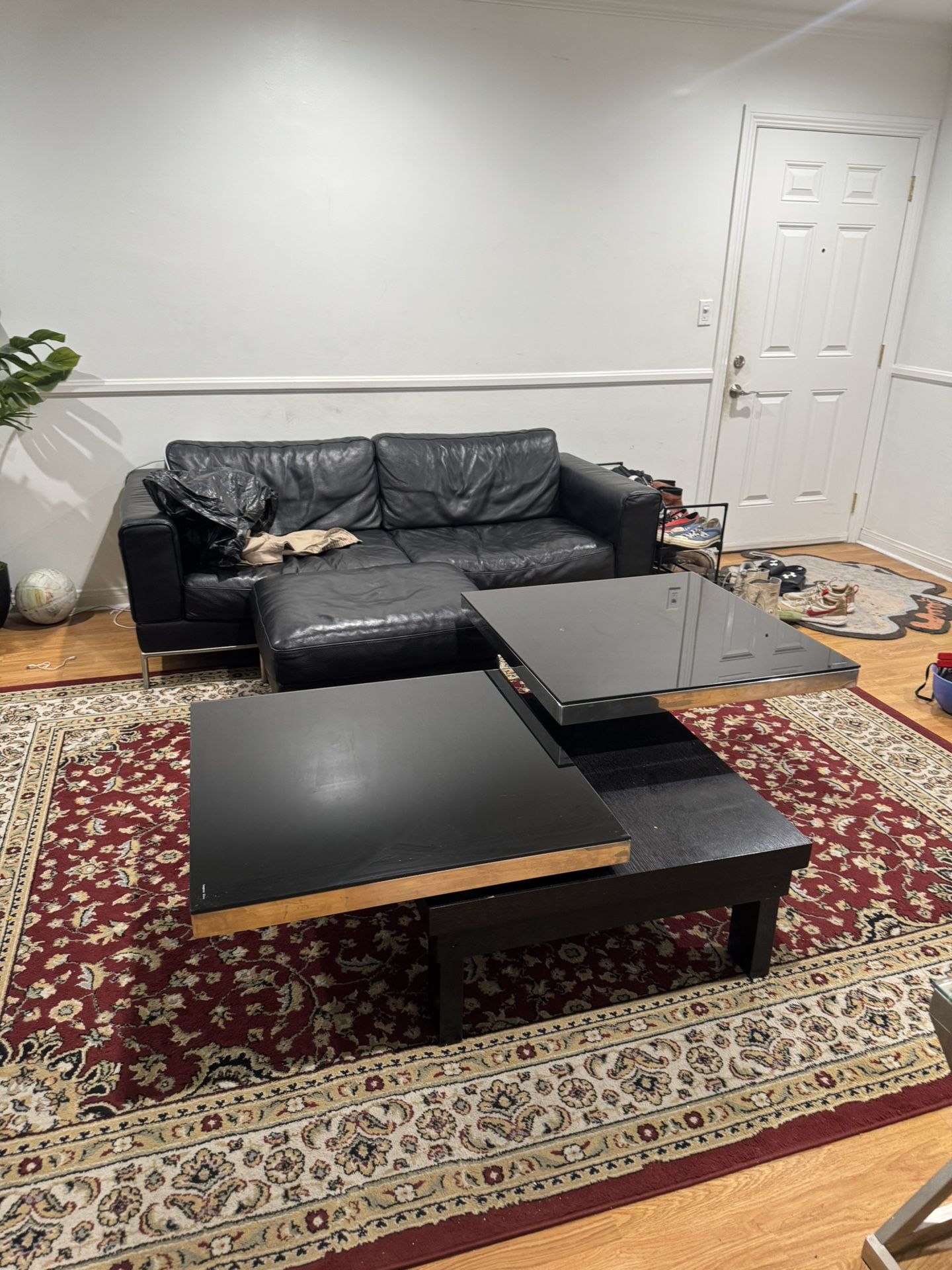 Black and Chrome Fountain Coffee Table