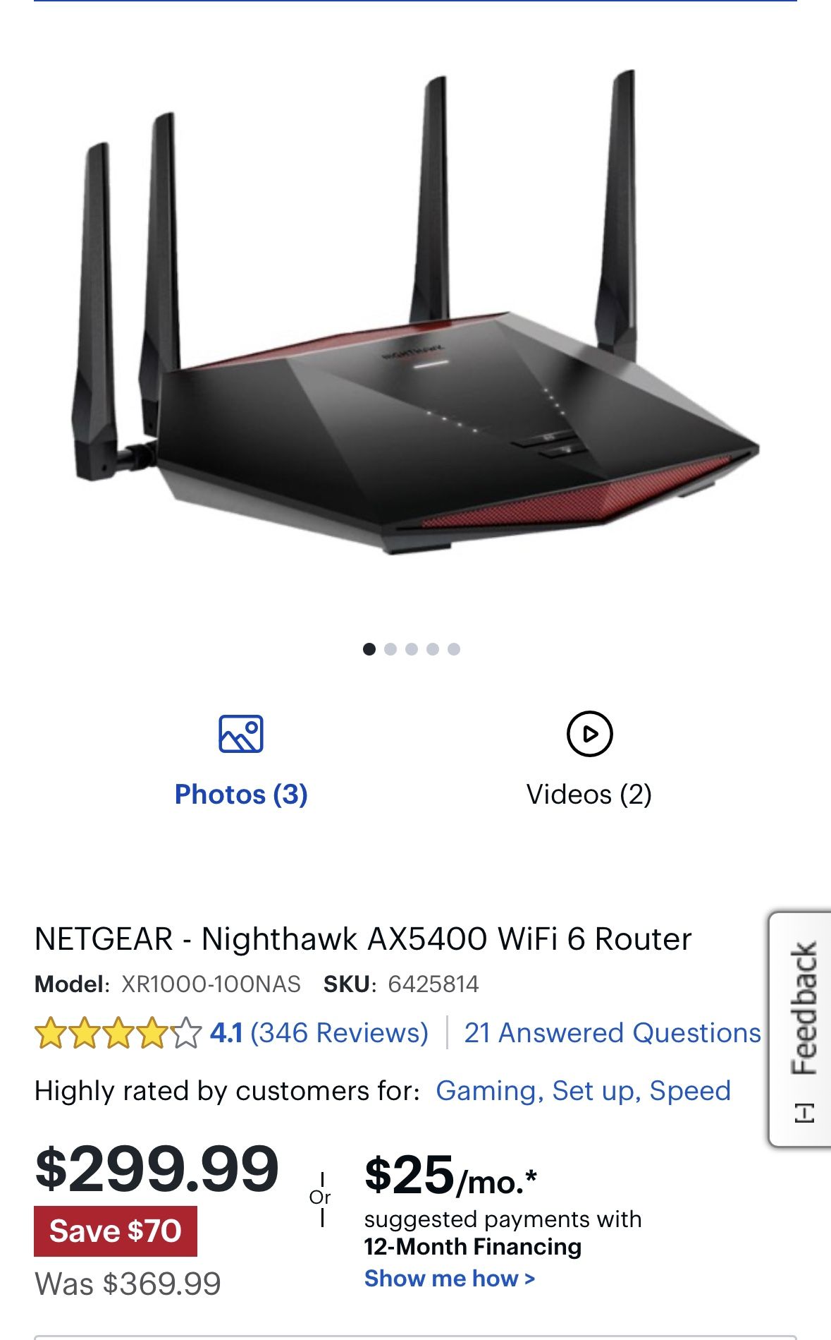 NETGEAR - Nighthawk Model XR1000 Wi-Fi Router