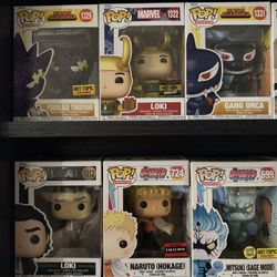 Funko Pops: Naruto, Boruto, My hero Academia, One Piece, Marvel