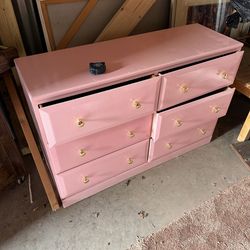 Pink dresser