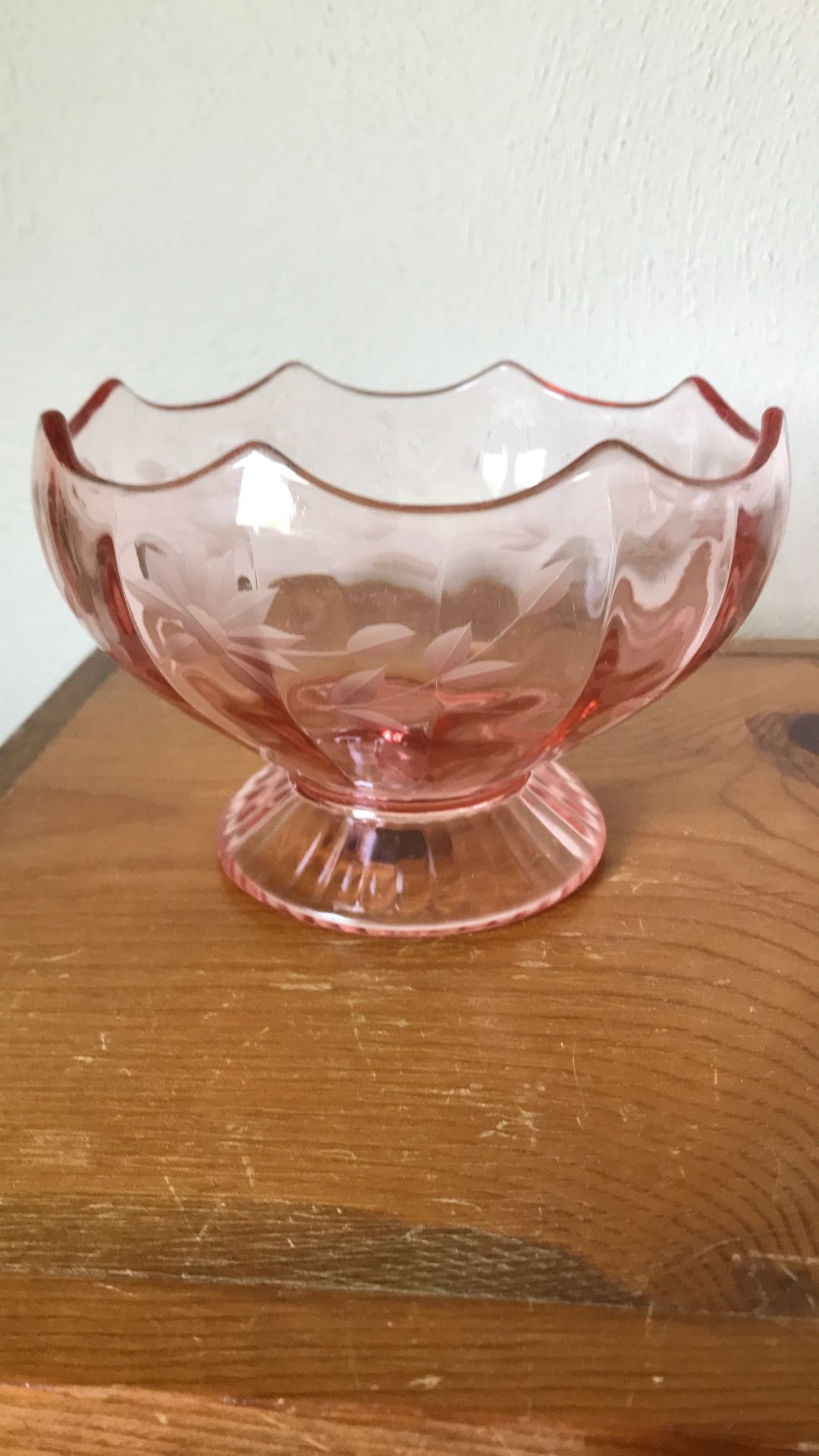 Pink Depression Glass Bowl