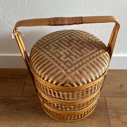 Split Bamboo Basket - Antique China