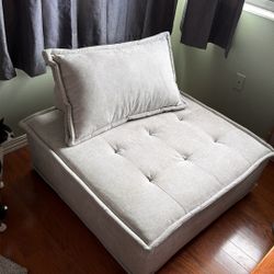 Cozy Lounge Chair with Bolstered Pillow