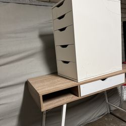 IKEA Desk & Cabinet 