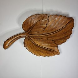 Wood Leaf Candy Dish for Decorative Candy Display
