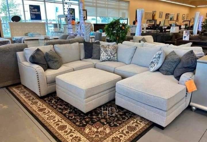 Ashley Chalk White Sectional Chaise
