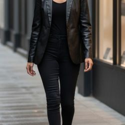 WORKSHOP REPUBLIC Women's Black Fauz Leather Jacket S/P *NWT*