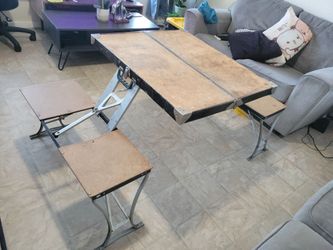 Vintage folding picnic table