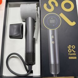 Fanttik Solo SonicDry H10 APEX 80% Faster Drying with 110,000 RPM Brushless Motor Hair Dryer, 56dB Low-Noise, 0.74lb Ultra-Light