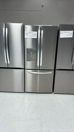 LG 22 Cu Ft Cpcty 3-Door French Door Refrigerator W/ External Water Dispenser & Icemaker At $1150 Off MSRP!
