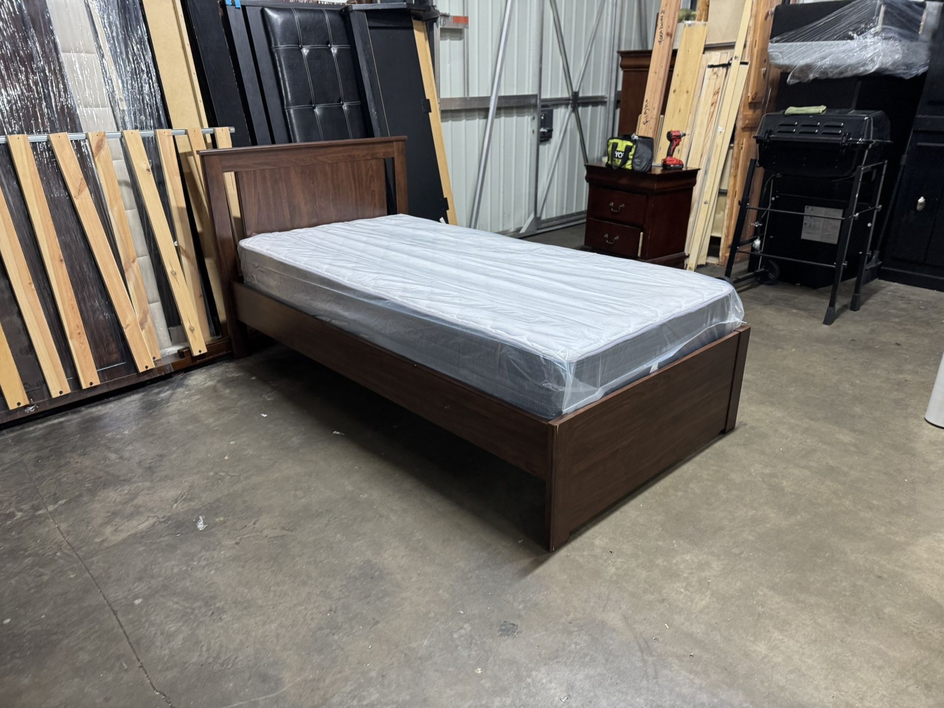Twin Bed Frame And Mattress $199