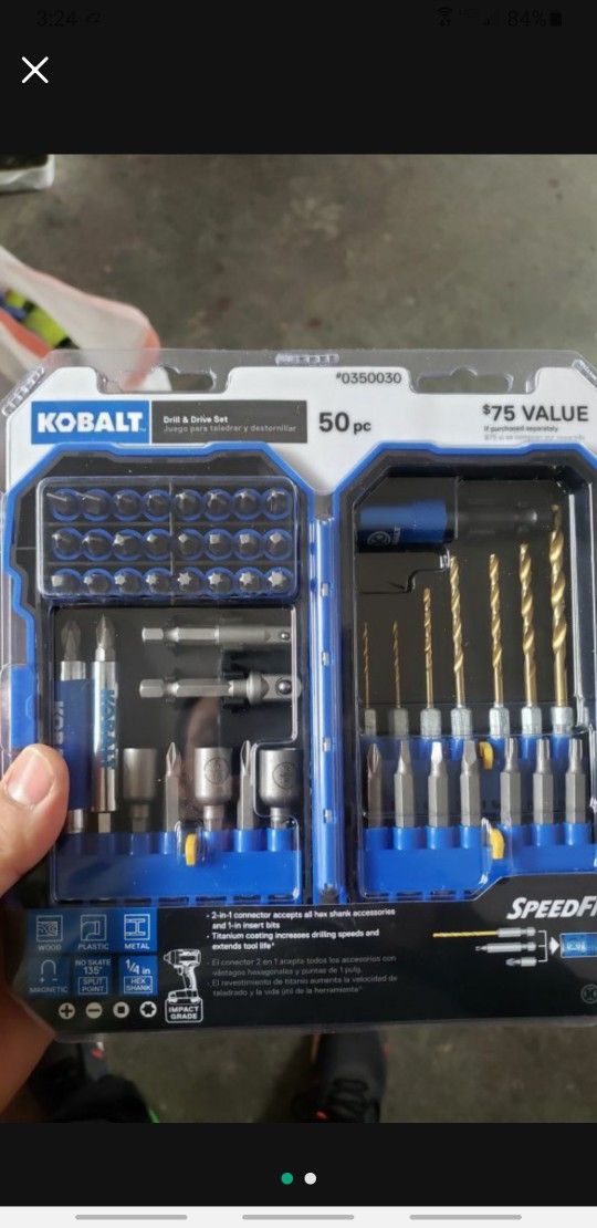 Kobalt Drill Set New