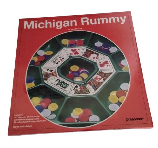 Michigan Rummy Classic Board Game Cards New Plastic Sealed Pressman