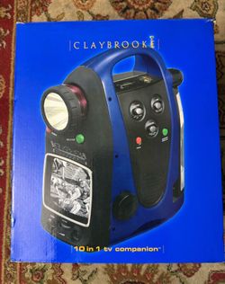 Claybrooke 10 in 1 Tv Companion Emergency Travel Tailgating Car Boat Radio Camping Flashlight