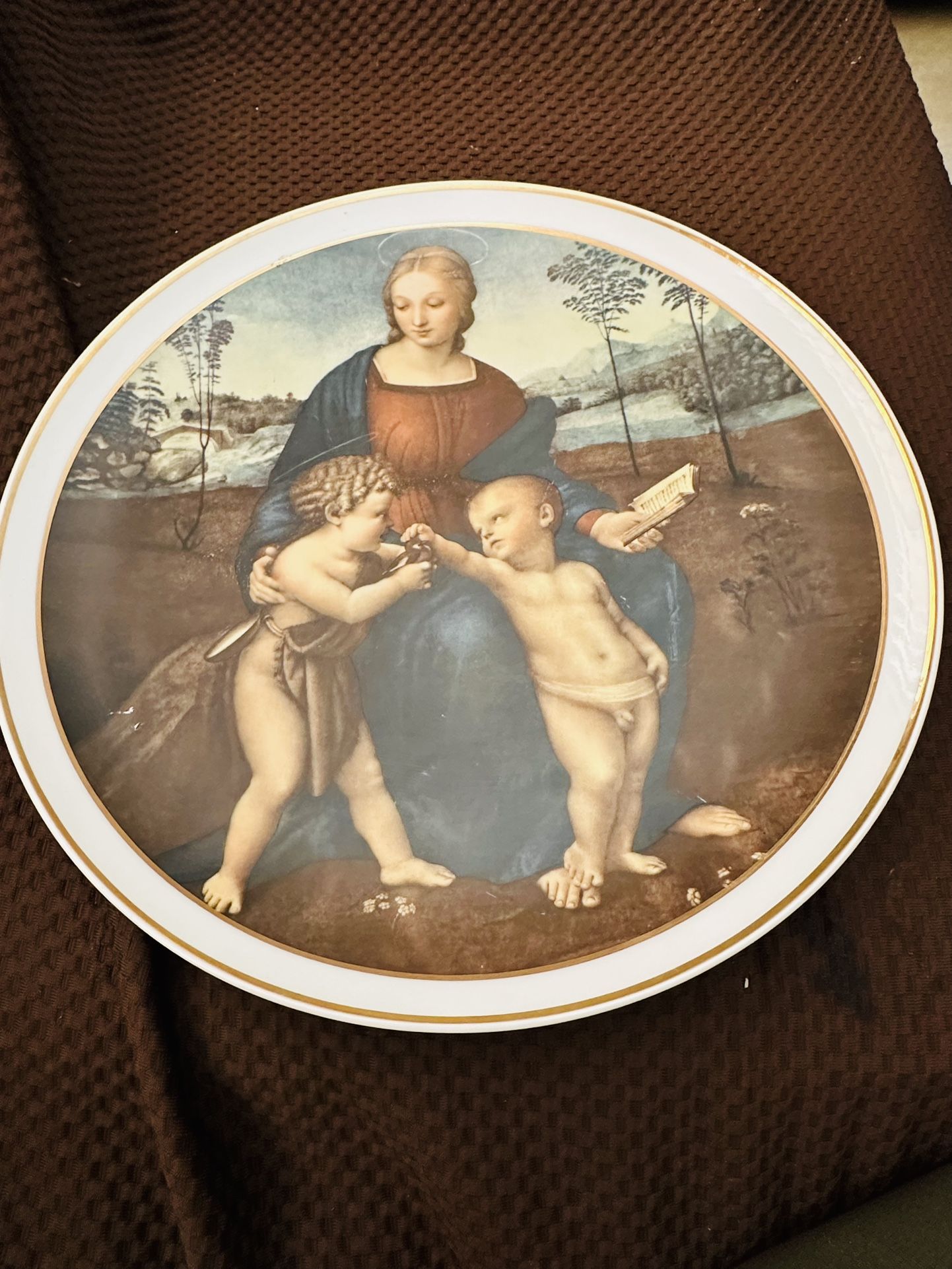 MADONNA DEL CARDELLINO RAFAELLO (1483-1520 CERAMIC COLLECTABLE PLATE 