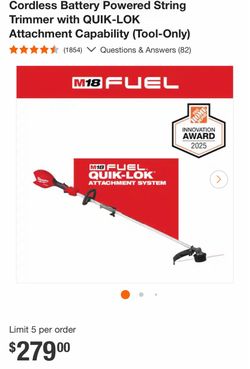 Milwaukee M18 FUEL Cordless String Trimmer Tool-Only