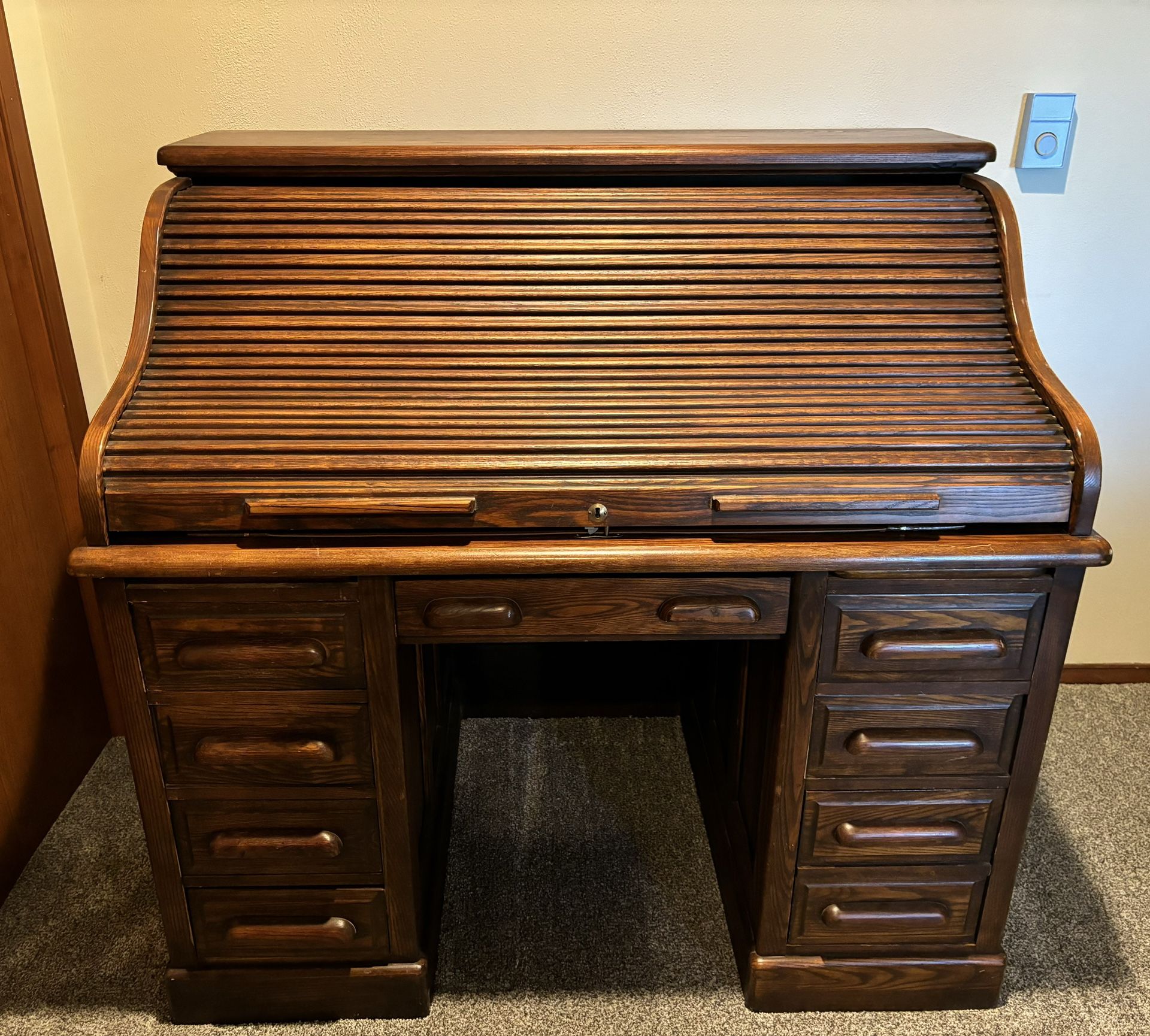 Solid Oak Rolltop Desk
