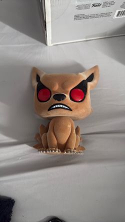 Funko Pop Flocked Dog Figure Red Eyes