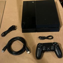 Sony PlayStation 4 PS4 500GB Console - Black (CUH-1001A) w/ Cords & Controller 
