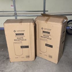 (2) - Brand New 15 Gallon Waste Receptacle - Black