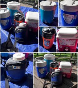 Cooler and water jugs