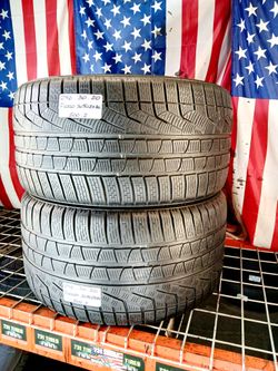 🎁 2 USED TIRES 295/30ZR20 PIRELLI SOTTOZERO SERIE II Tire for Sportscars & High Performance 295/30R20