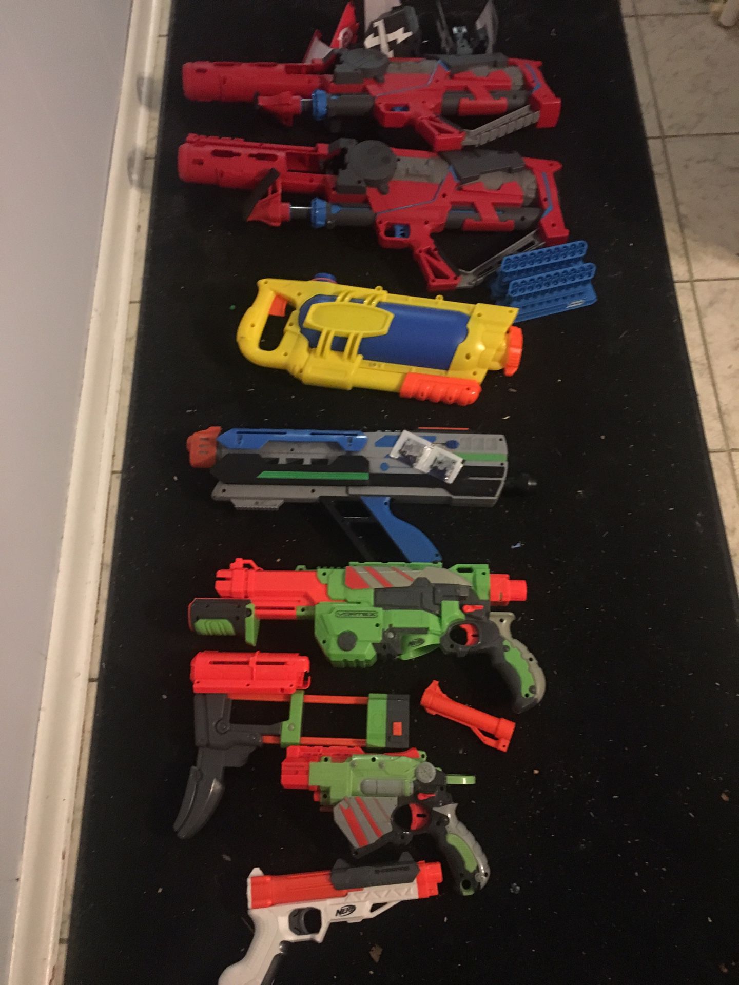 Nerf, Boomco, xploderz and a water gun