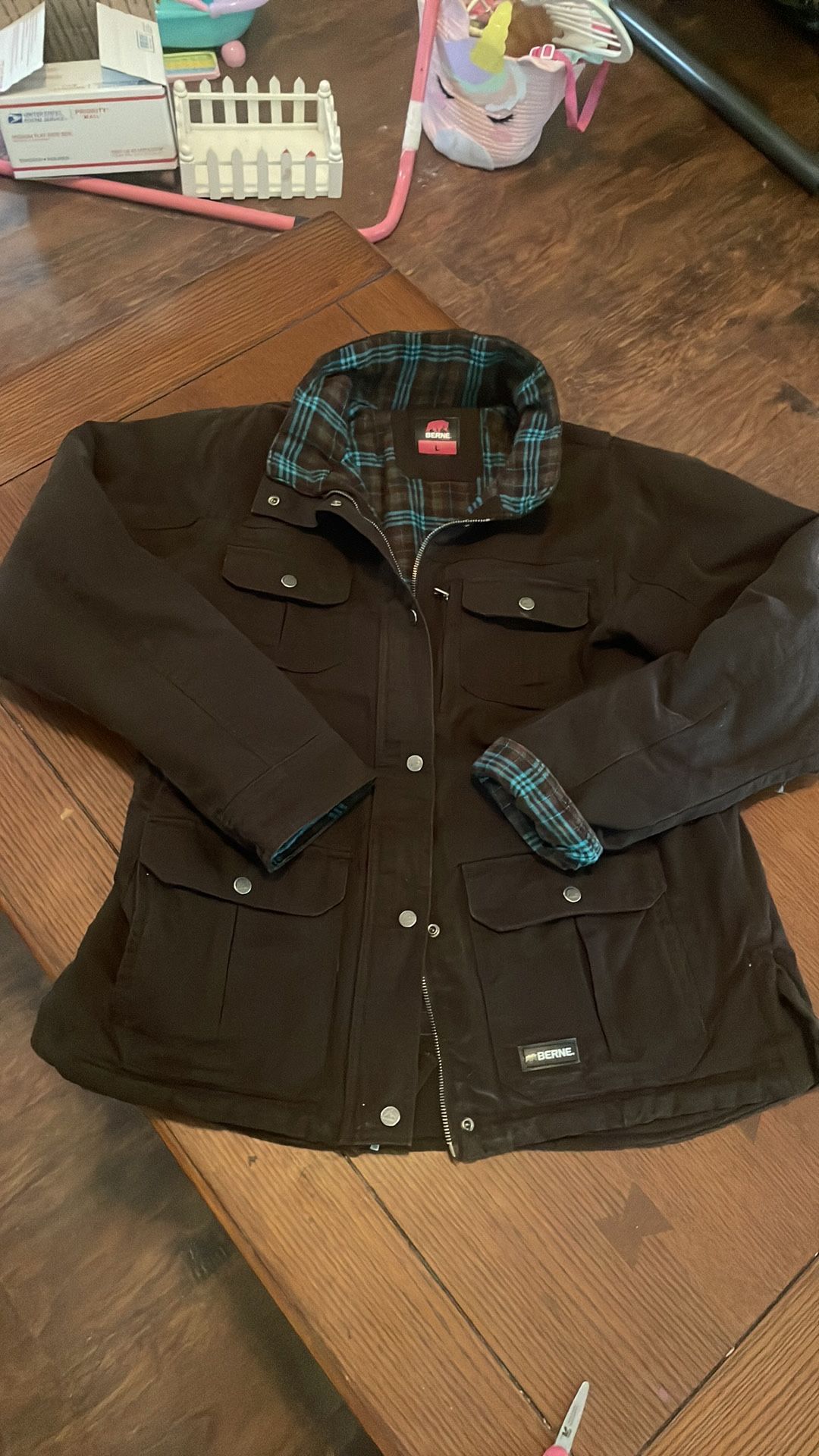 Berne Softstone Quilted Barn Womens Midweight Work Jacket size Large Ladies
