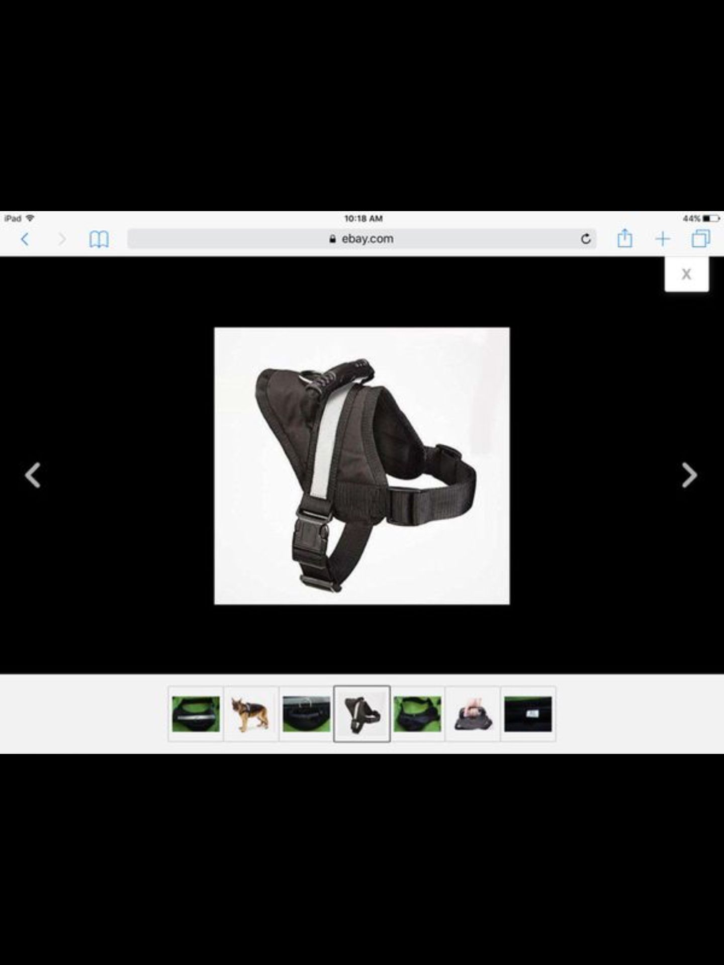 Big Dog Soft Reflective No Pull Black Harness size XL