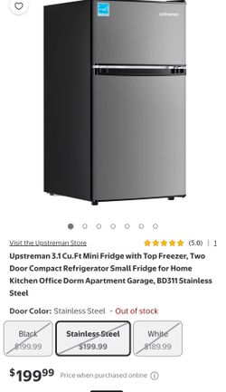 Upstreman 3.1 Cu.Ft Mini Fridge with Top Freezer