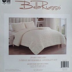 New! Bella Russo 9 Pc Queen Coverlet Set
