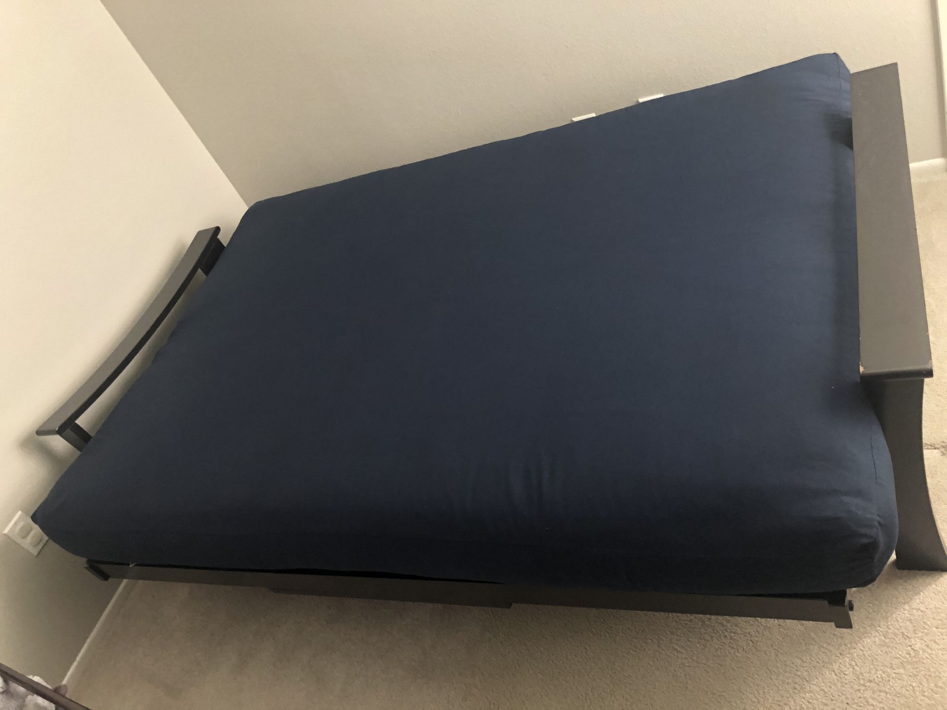 Like new FUTON frame, mattress, & washable cover