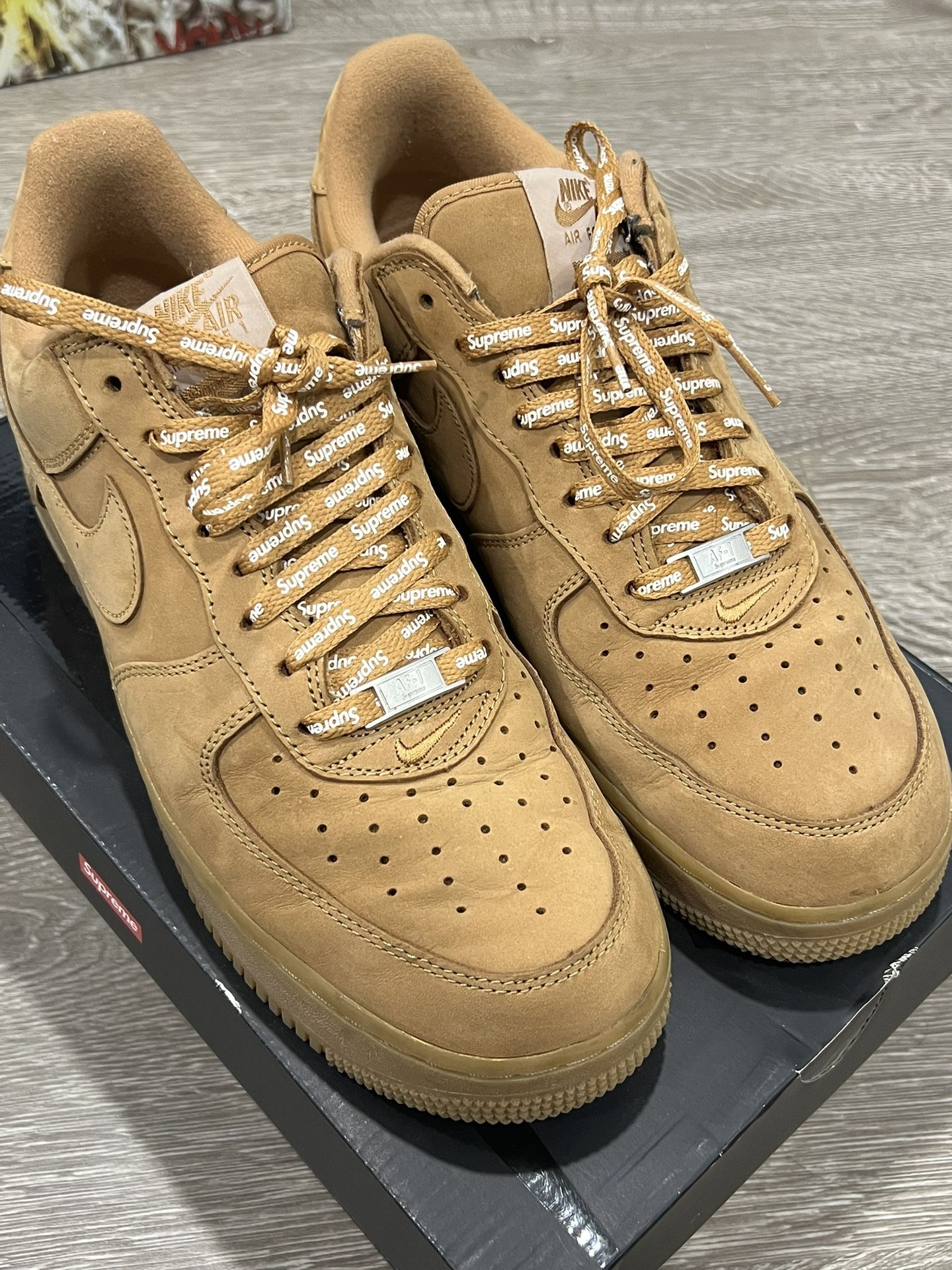 Nike AF 1 Low “Supreme Wheat” sz 10.5