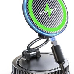 MagSafe Car Mount Charger 15W, Magnetic Wireless Car Charger [89+LBS Strong Suction, 2800gf Strong Magnetic] Car Phone Holder, Phone Holders for Your 