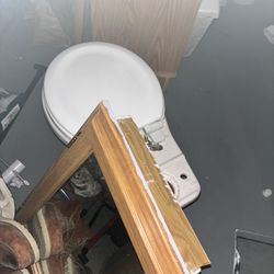 Bathroom Vanity With Faucet & Bowl, American Standard Toilet, Mirror 