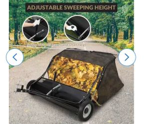 ❤️‍🔥 #R4  48” Tow-Behind Lawn Sweeper Black •