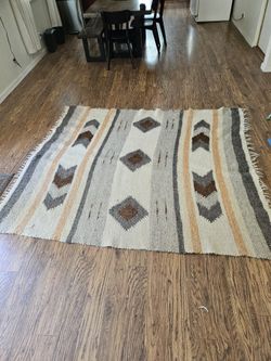 Wool Rug 7x6 Ft