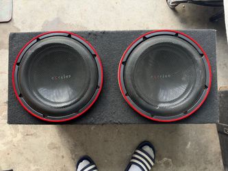 2 12” KENWOOD EXCELON SUBWOOFERS WITH BOX