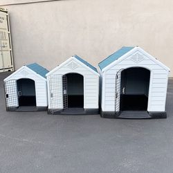 (New) Plastic Dog House w/ Lock Door (Medium $80, Large $115, X-Large $160)